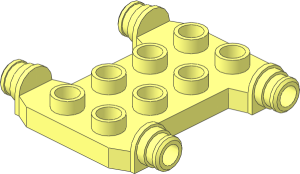 ~Duplo Vehicle Base  2 x  4 with Stub Axles