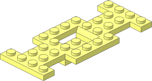 Car Base  4 x 10 x  0.667 with  2 x  2 Center Open