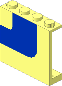 Panel  1 x  4 x  3 with Blue Stripe Left Pattern