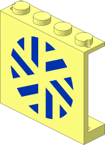 Panel  1 x  4 x  3 with Blue Snowflake Logo Pattern