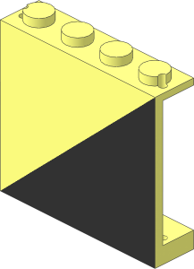 Panel  1 x  4 x  3 with Lower-Right Black Triangle Pattern