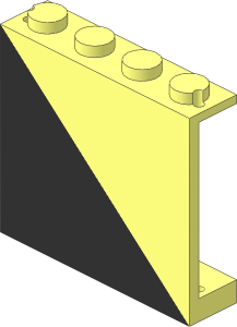 Panel  1 x  4 x  3 with Lower-Left Black Triangle Pattern