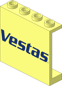 Panel  1 x  4 x  3 with Logo "Vestas" Pattern