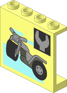 Panel  1 x  4 x  3 with Tricycle and Wrench Pattern