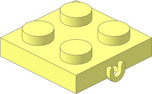 Plate  2 x  2 with Axle Brackets