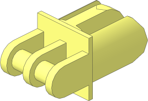 Arm Piece with Grab Jaw Holder with Round Middle Finger