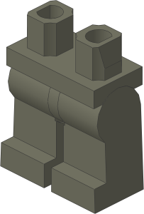 ~_Minifig Hips and Legs (Complete) Dark Stone (Obsolete)
