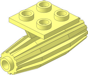Plate  2 x  2 with Jet Engine with 12 Fins