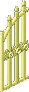 Gate  1 x  4 x  9 Arched with Bars