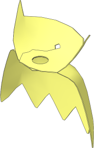 Minifig Cape Cloth with Pointed Ends and Collar (Formed)