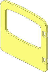 Duplo Door  1 x  4 x  3 with Arched Top with Large Window