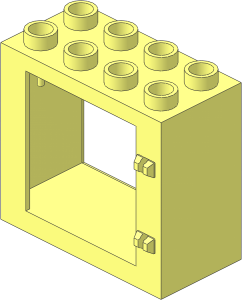 ~Duplo Door Frame  2 x  4 x  3 with Flat Rim
