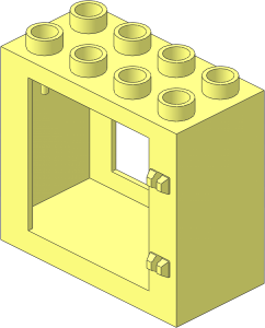 Duplo Door Frame  2 x  4 x  3 with Flat Rim (Complete)