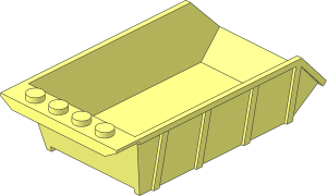 Tipper Bucket  4 x  6 with Closed Studs Front Lip