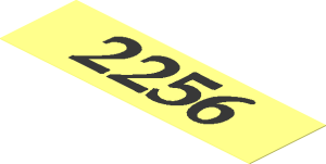 Sticker  1.1 x  3.6 with Black "2256"