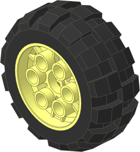 Wheel Rim 20 x 30 Smooth with 6 Pinholes with Tyre 20/ 46 x 30 Off Road