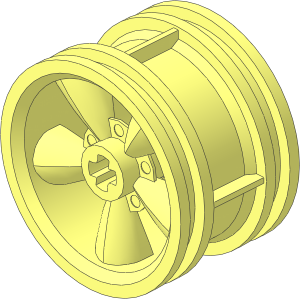 Wheel Rim 20 x 30 "Torq Thrust" with  5 Spokes and External Ribs