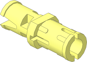 ~Technic Pin with Friction Ridges Lengthwise and Solid End
