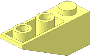Slope Brick 33  3 x  1 Inverted with Notch, Stud Blocker and Thin Front