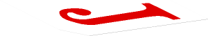 Sticker Tail Left with Red "J" on White