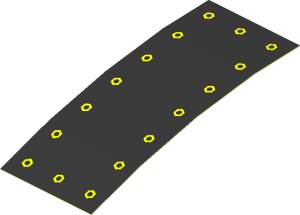 Sticker  3.8 x  1.6 with Yellow Nuts on Black Background (Formed)