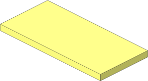 ~Train Brick  2 x  4 Holder Bottom Solid