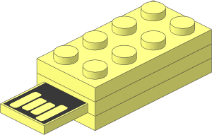 Electric Brick  2 x  4 with USB Flash Drive (Extended)