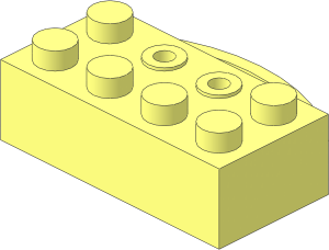 ~Train Brick  2 x  4 Holder for Sliding Wheel Brick Top Type 1