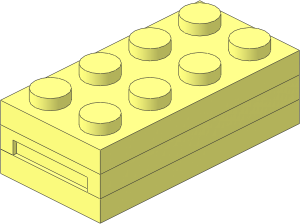 Electric Brick  2 x  4 with USB Flash Drive 16GB (Retracted)