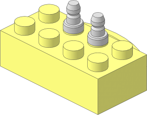 Electric Train 12V Brick  2 x  4 Type 1 (Complete)