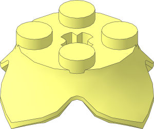 Brick  2 x  2 Round with 4 Petals Base and Axle Hole