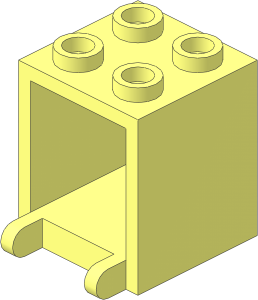 Container Box  2 x  2 x  2 with Hollow Studs