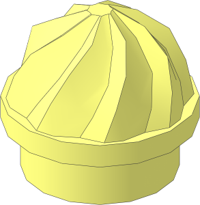 Plate  1 x  1 Round with Swirled Top