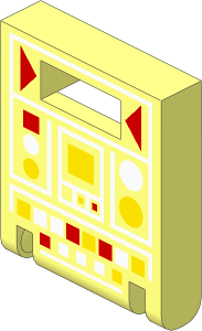 Container Box  2 x  2 x  2 Door with Slot with Controls Pattern