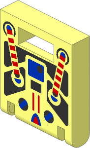 Container Box  2 x  2 x  2 Door with Slot and Spyrius Pattern