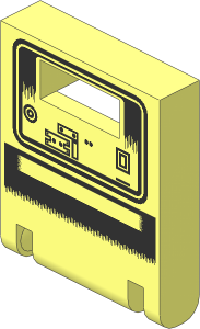 Container Box  2 x  2 x  2 Door with Slot with SW Gonk Droid Pattern