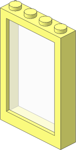 Window  1 x  4 x  5 with Fixed Glass (Complete)