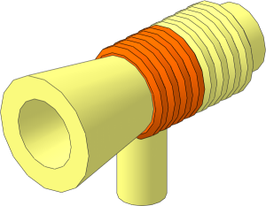 Minifig Loudhailer with Orange Stripe Pattern