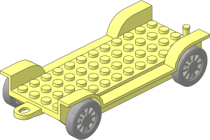 Vehicle Chassis 12 x  6 with Tow-Hook and Light-Grey  5.5 x 20 Wheels