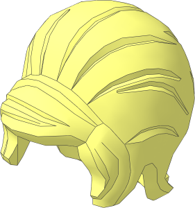 Minifig Hair Female Beehive Style with Sideways Fringe