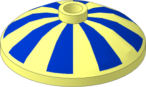 Dish  3 x  3 Inverted with  8 Blue Stripes Pattern