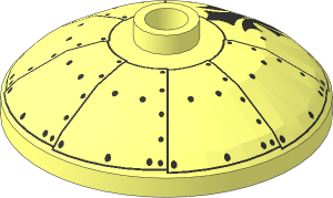 Dish  3 x  3 Inverted with Orient Chinese Hat Pattern