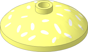 Dish  3 x  3 Inverted with White Seeds Pattern