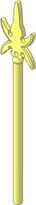 Minifig Spear with Four Side Blades