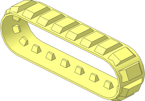 Caterpillar Track 1.7 Wide 20 Tooth (Formed for 2 Wheel Rim 14 x 18)