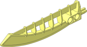 Constraction Blade 12L Curved with  2 Pinholes and Axle
