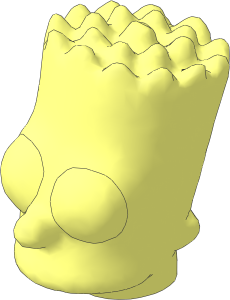 Minifig Head Simpsons Bart Simpson