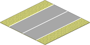 Baseplate 32 x 32 Road 6-Stud Straight with Runway Pattern