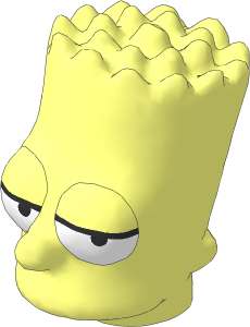 Minifig Head Simpsons Bart Simpson with Eyes Looking Left Pattern