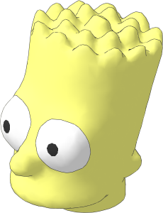 Minifig Head Simpsons Bart Simpson with Eyes Pattern